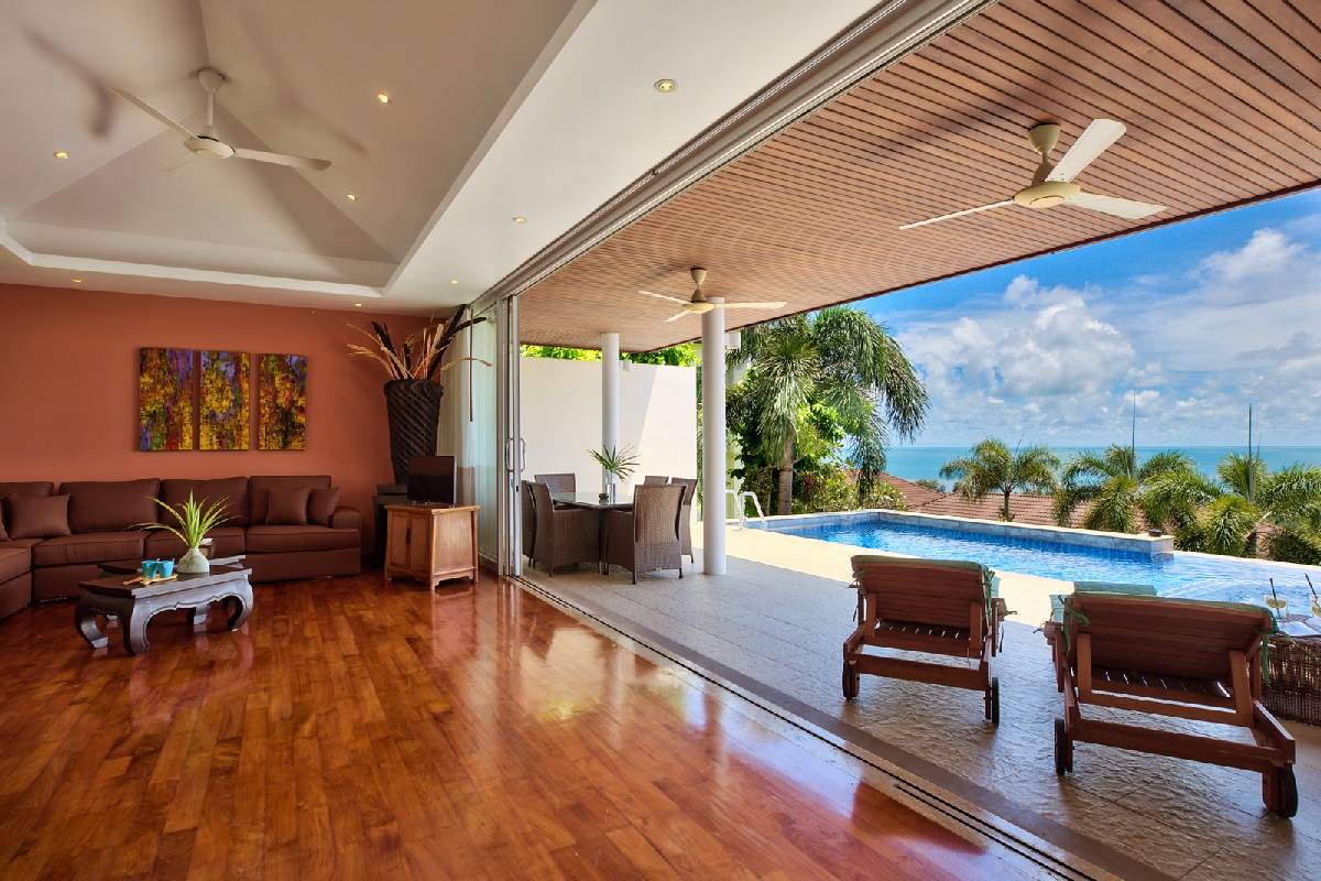 Baan Saitaraฺ - 3 Bedroom Villa With Sea View And Pool